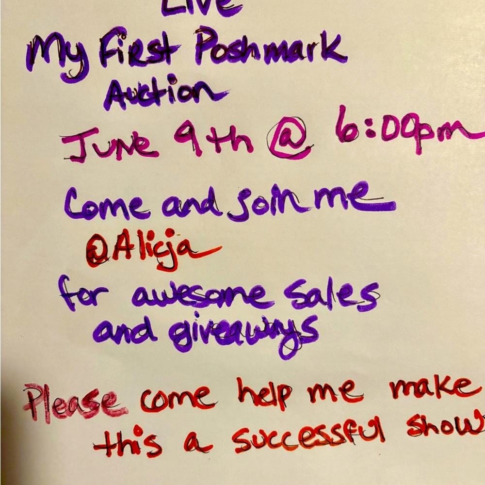 My first live auction Sunday June 9th @6pm